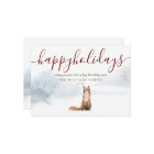 Happy Holidays Winter Fox Christmas Holiday Card