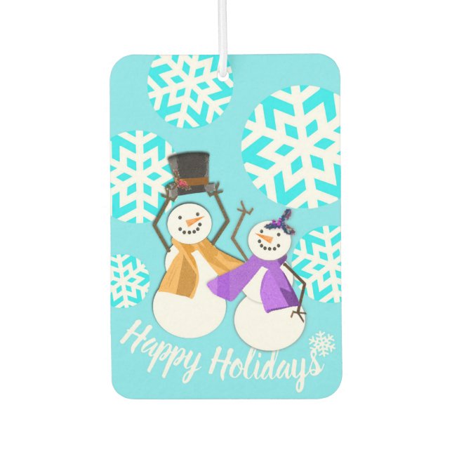 HAPPY HOLIDAYS : Winter Friends Air Freshener (Front)