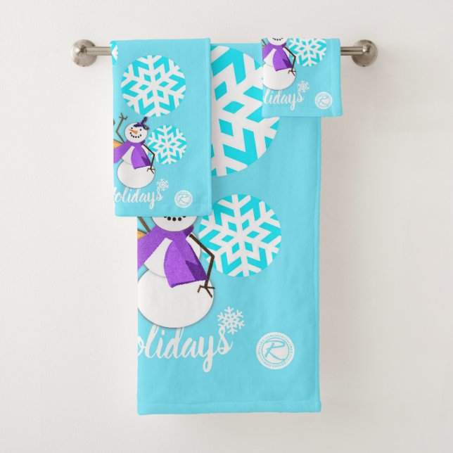 HAPPY HOLIDAYS : Winter Friends Bath Towel Set (Insitu)