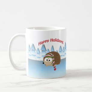 Happy Holidays! Winter Hedgehog Coffee Mug