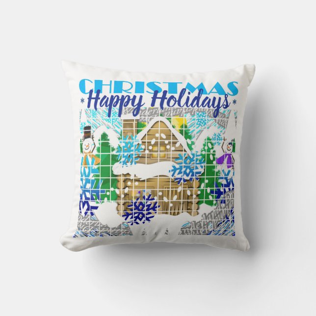 HAPPY HOLIDAYS | Winter Wonderland | Advent | Throw Pillow (Front)