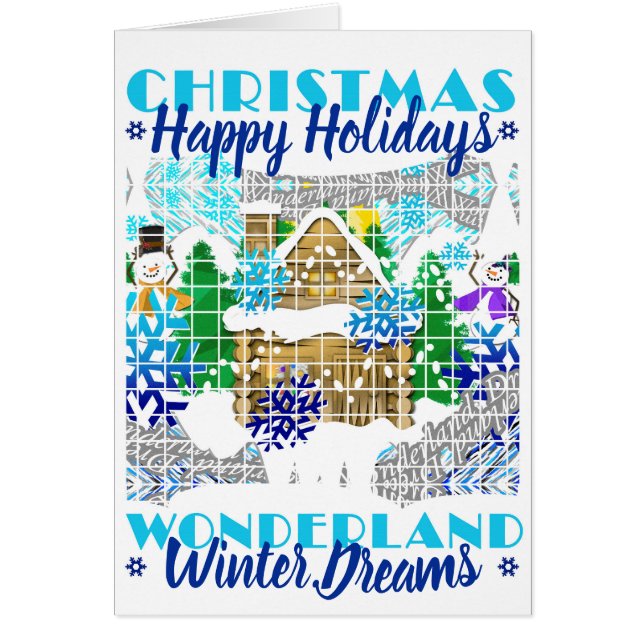HAPPY HOLIDAYS | WINTER WONDERLAND DREAMS | Card (Front)