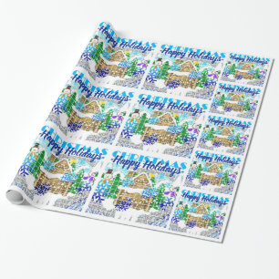 HAPPY HOLIDAYS   WINTER WONDERLAND DREAMS   WRAPPING PAPER