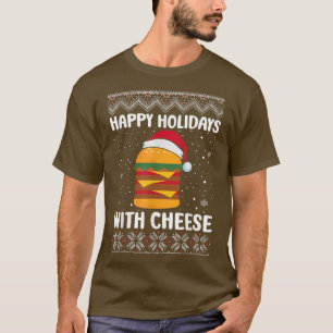 Happy Holidays with Cheese Ugly Christmas Sweater 