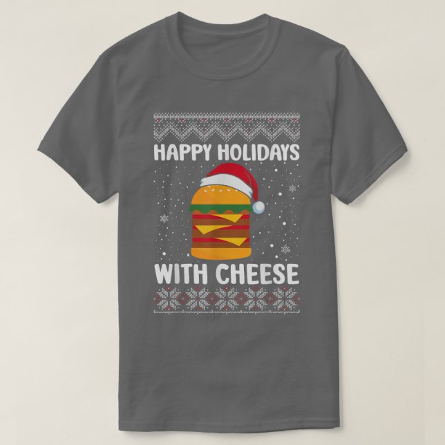Happy Holidays with Cheese Ugly Christmas Sweater  (Design Front)
