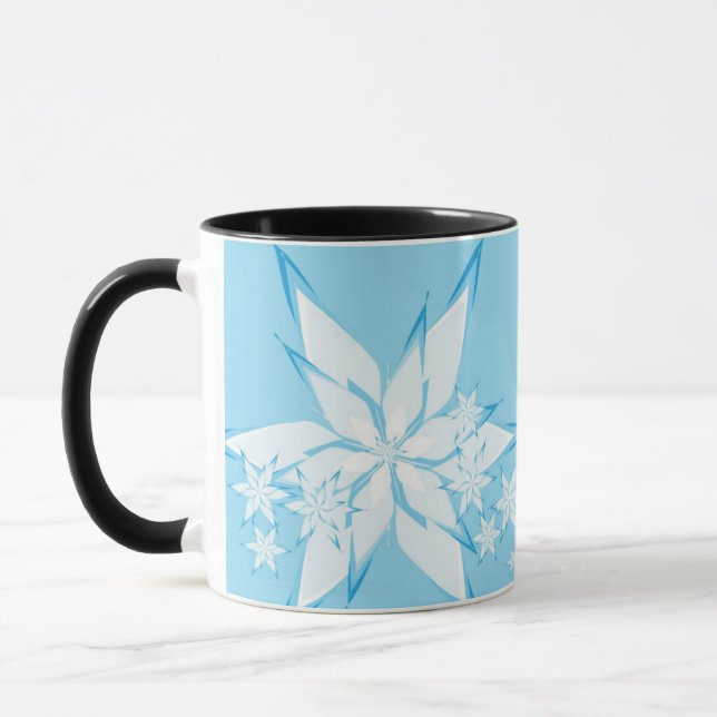 Happy Holidays with Snowflake Art Mug (Left)
