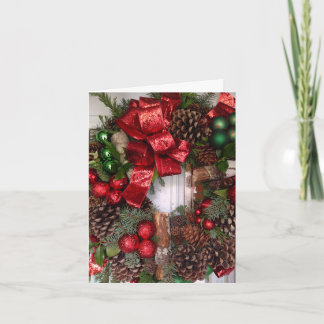 Happy Holidays Wreath Holiday Card