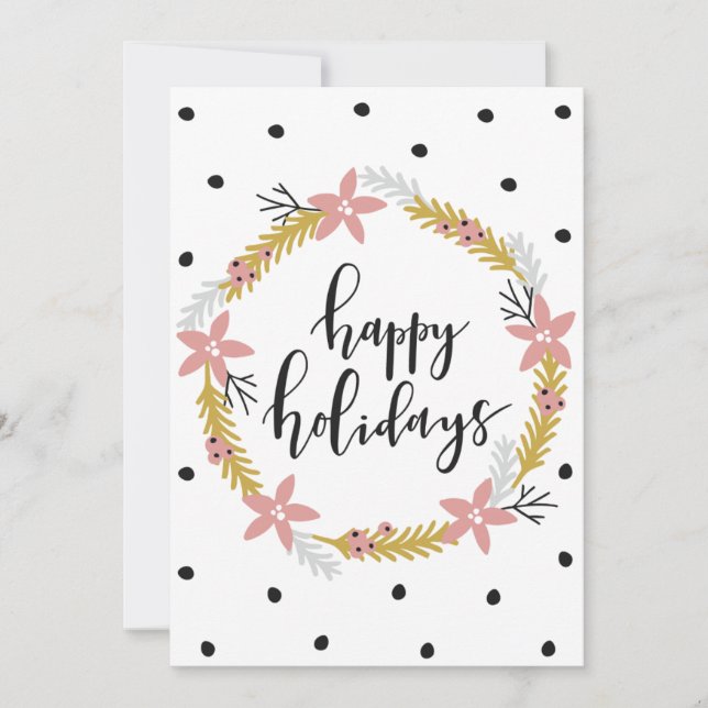 Happy Holidays Write Your Own Message Holiday Card (Front)