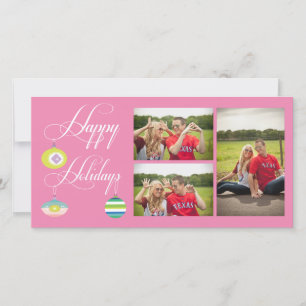 Happy Holidays Xmas Christmas Photo Card Template