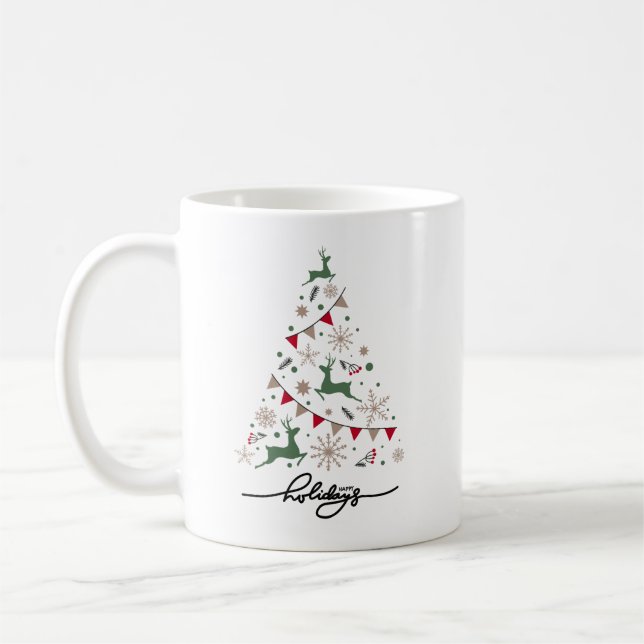 HAPPY HOLIDAYS XMAS MUG (Left)