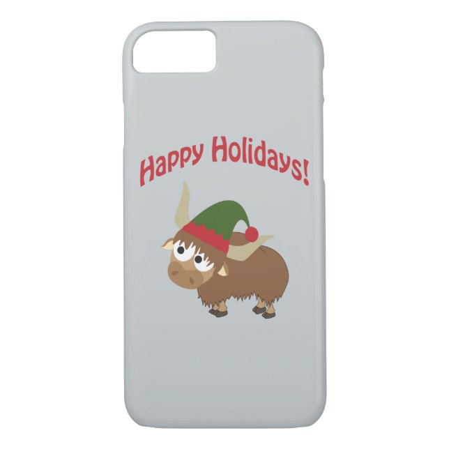 Happy Holidays! Yak Christmas Elf Case-Mate iPhone Case (Back)