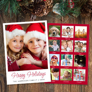 Happy Holidays Year In Review Photo Christmas Holiday Card