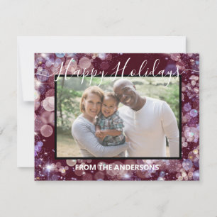 Happy Holidays your photo and personalized message Holiday Card