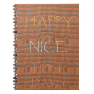 Happy Holidays Zebra Art Print Notebook