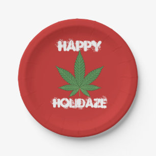 Happy Holidaze Personalized Paper Plate
