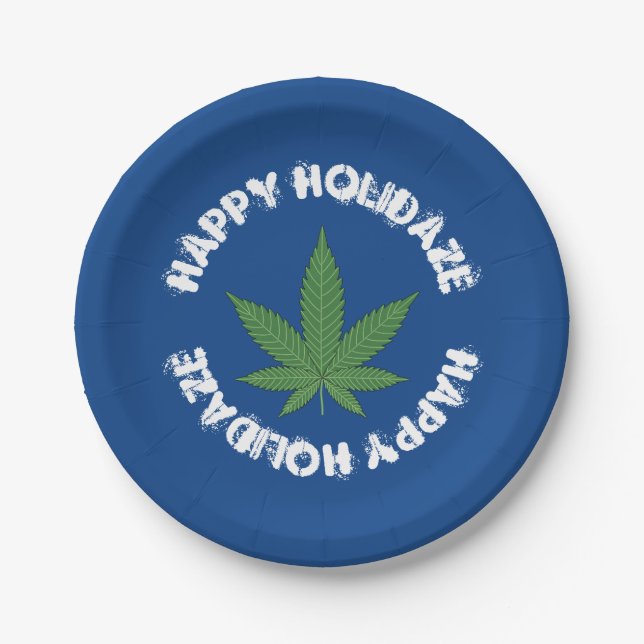 Happy Holidaze Personalized Paper Plates (Front)