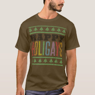 Happy Holigays LGBT Gay Christmas  T-Shirt
