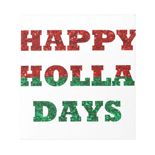 happy holla days notepad (Front)