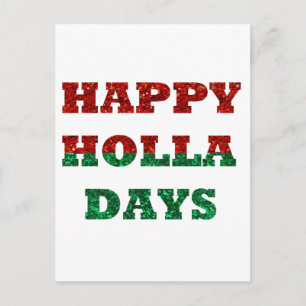 happy holla days postcard
