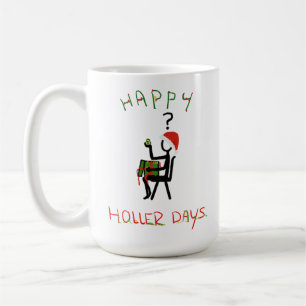 Happy Hollerdays 6 - avocado Christmas gift. Coffee Mug