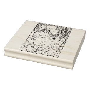 Happy Hollow Frog Rubber Stamp