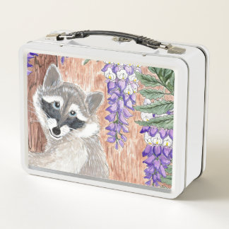 Happy Hollow Raccoon Metal Lunch Box
