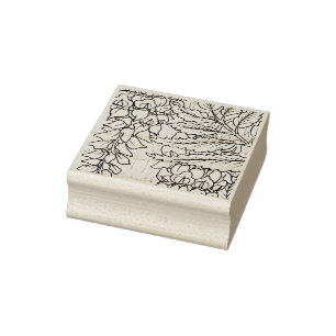 Happy Hollow Raccoon- Wisteria Rubber Stamp