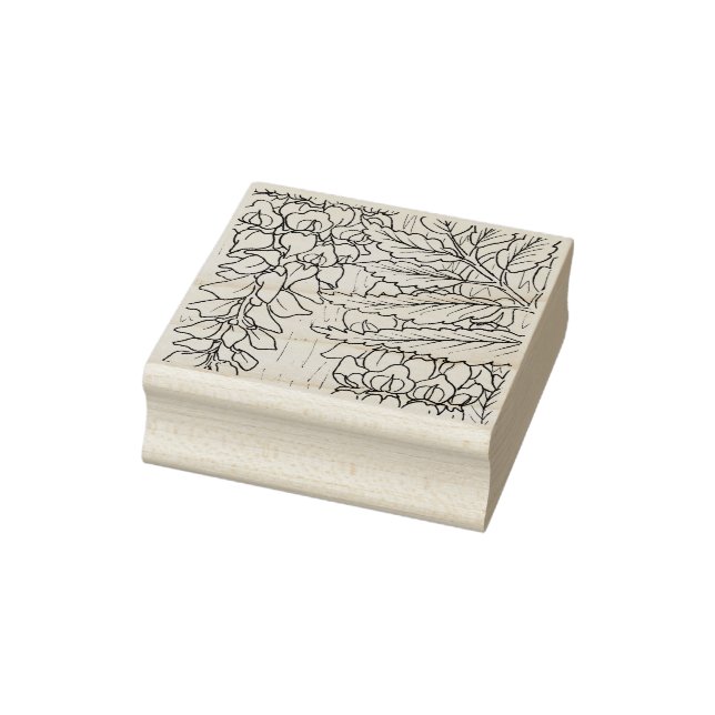 Happy Hollow Raccoon- Wisteria Rubber Stamp (Stamp)