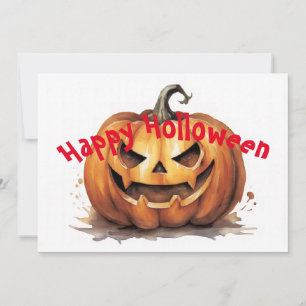 HAPPY HOLLOWEEN - Halloween pumpkin Holiday Card