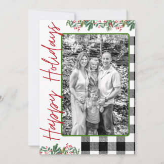 Happy HOLLY-days Custom Photo Card