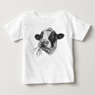 Happy Holstein Friesian Dairy Cow Baby T-Shirt