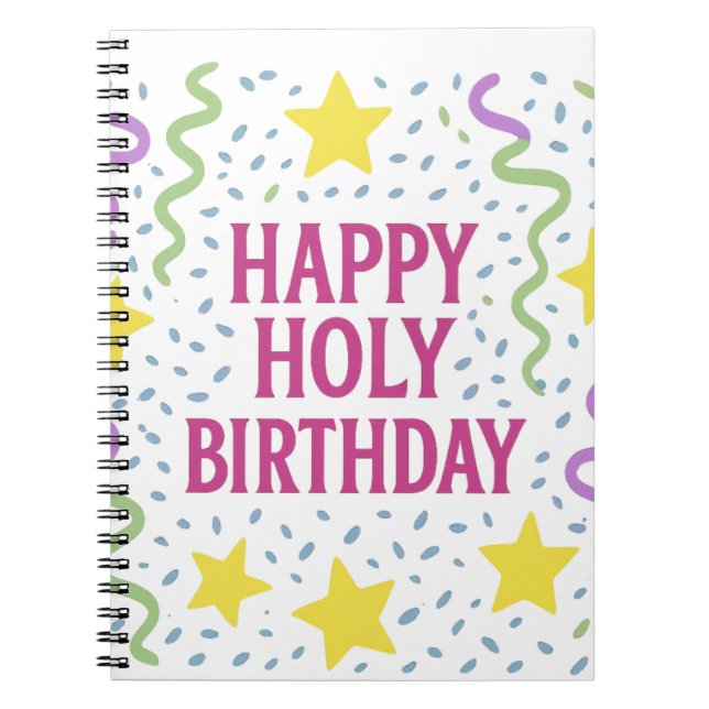 Happy Holy Birthday-Christian Kids Notebook (Front)