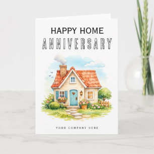Happy Home Anniversary Colourful Watercolor Card