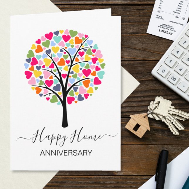happy home Anniversary new home real estate Card (Creator Uploaded)