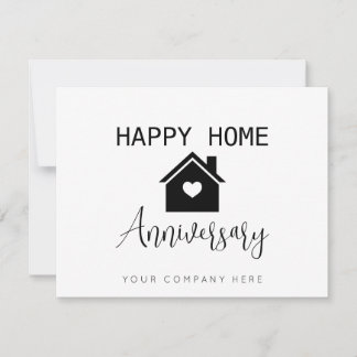 Happy Home Anniversary Real Estate Card