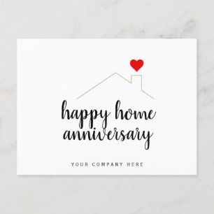 Happy Home Anniversary Real Estate  Postcard
