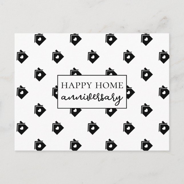 Happy Home Anniversary Realty  Postcard (Front)