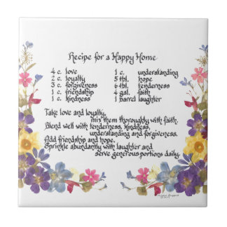 Happy Home Recipe Tile