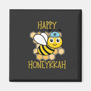 Happy Honeykkah Honey Bee Hanukkah Jewish  Magnet