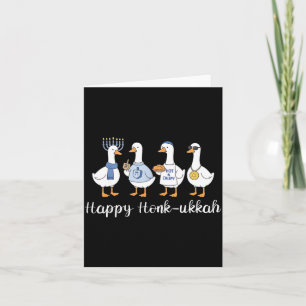 Happy Honk-ukkah Hanukkah Silly Goose Women Men Ki Card