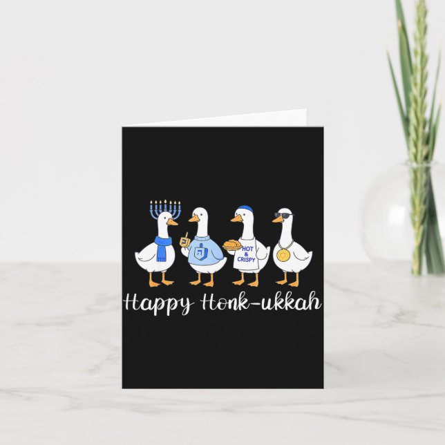 Happy Honkukkah Hanukkah Funny Chanukah Jewish Fes Card (Front)