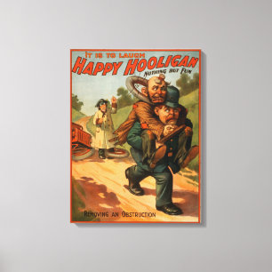Happy Hooligan "It is to Laugh" Theatre Poster Canvas Print