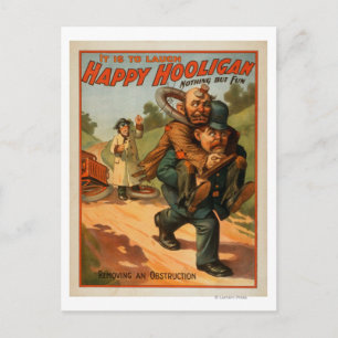 Happy Hooligan "It is to Laugh" Theatre Poster Postcard