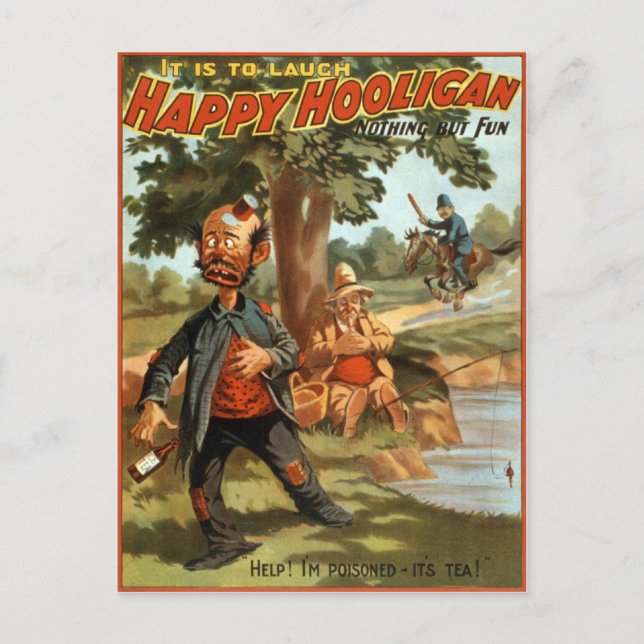 Happy Hooligan - Poisoned by Tea! Postcard (Front)