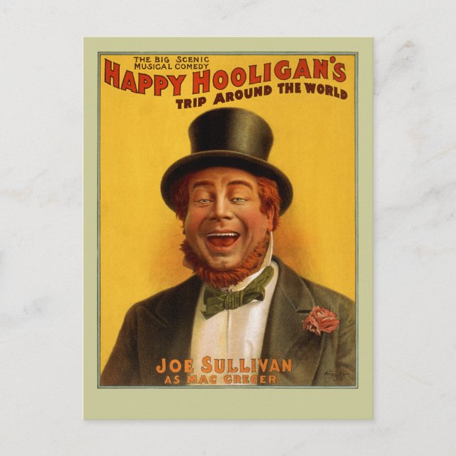 Happy Hooligan's Trip Around the World Postcard (Front)