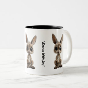 "Happy Hopper Heart" Two-Tone Coffee Mug