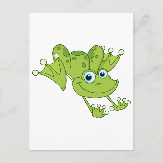 Happy Hopping Frog Postcard (Front)