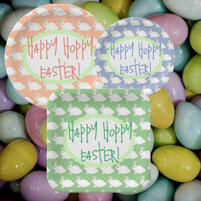 Happy Hoppy Easter  Paper Plate (Creator Uploaded)