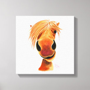 HaPPY HoRSe ' GiNGeR NuT ' BY SHiRLeY MacARTHuR Canvas Print