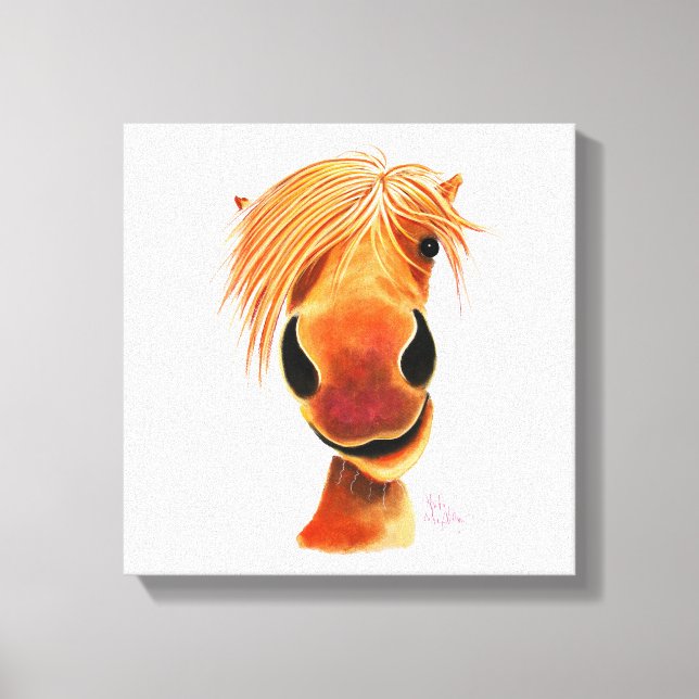 HaPPY HoRSe ' GiNGeR NuT ' BY SHiRLeY MacARTHuR Canvas Print (Front)